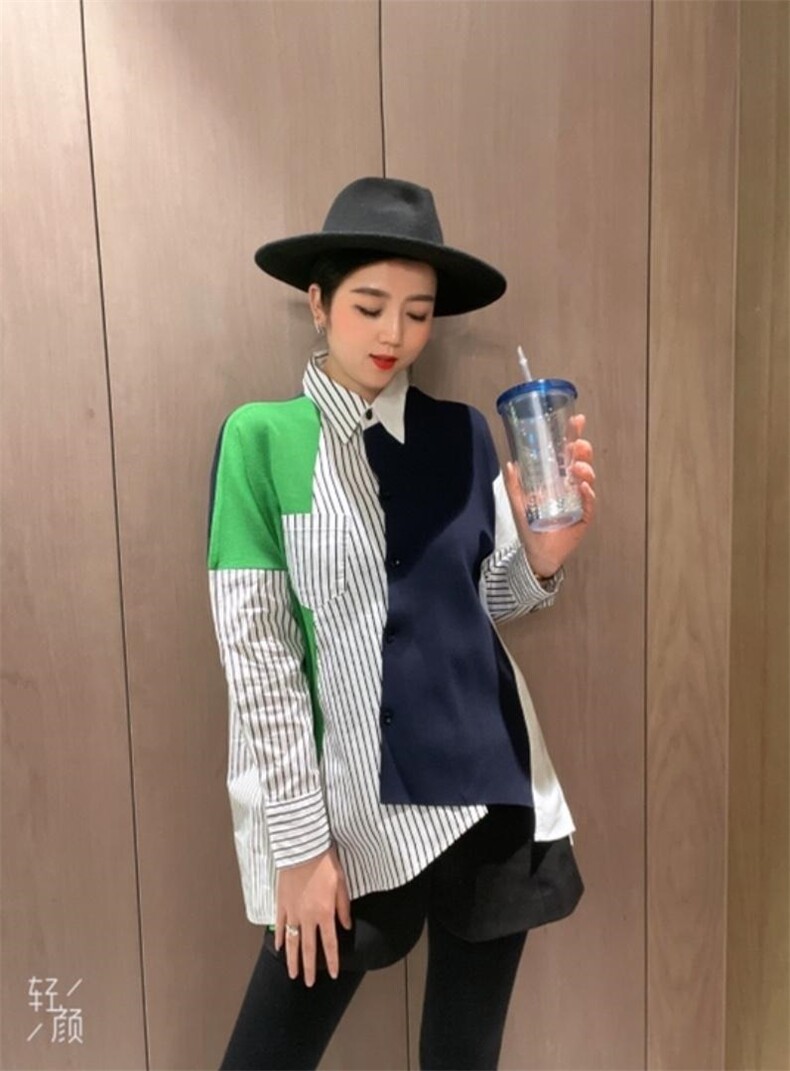 欧版拼肩衬衣,女装其它,芭娜美纳