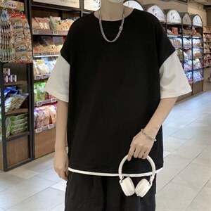 男圆领T恤宽松短袖T33P28图片