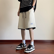 ！2025夏季新款男士假两件撞色短裤学生运动五分裤DK269特P30，男装休闲裤，电商B220
