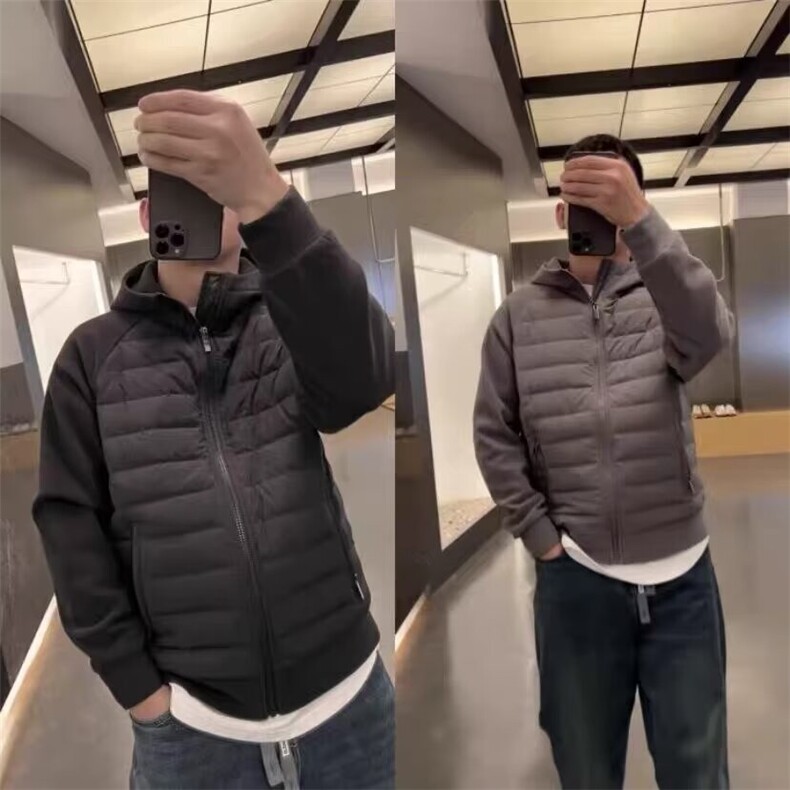 现货新款宽松纯色拼接连帽棉服MY200/P70,男装棉衣,星座205-3