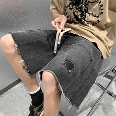 2023夏季新款薄牛仔裤短裤潮男休闲宽松五分裤XD22965-P45，男装牛仔裤，电商A042