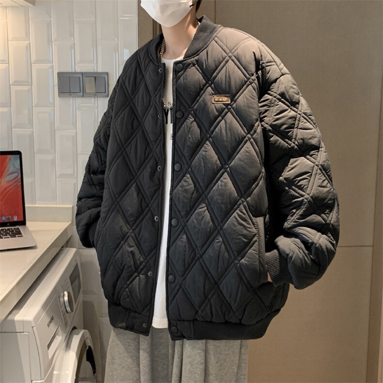 棉衣男2023冬季新款情侣棒球棉服oversize外套韩系棉袄M0265-P70,男装棉衣,星座308B-1