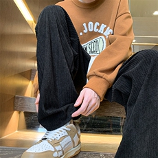 8XL-M秋款特大码胖子运动裤灯芯绒卫裤男9028P45控58，男装休闲裤，电商D206-1