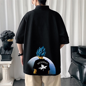 PL57154-P35翻领短袖polo衫男大码胖子半袖t恤男有领保罗衫模特