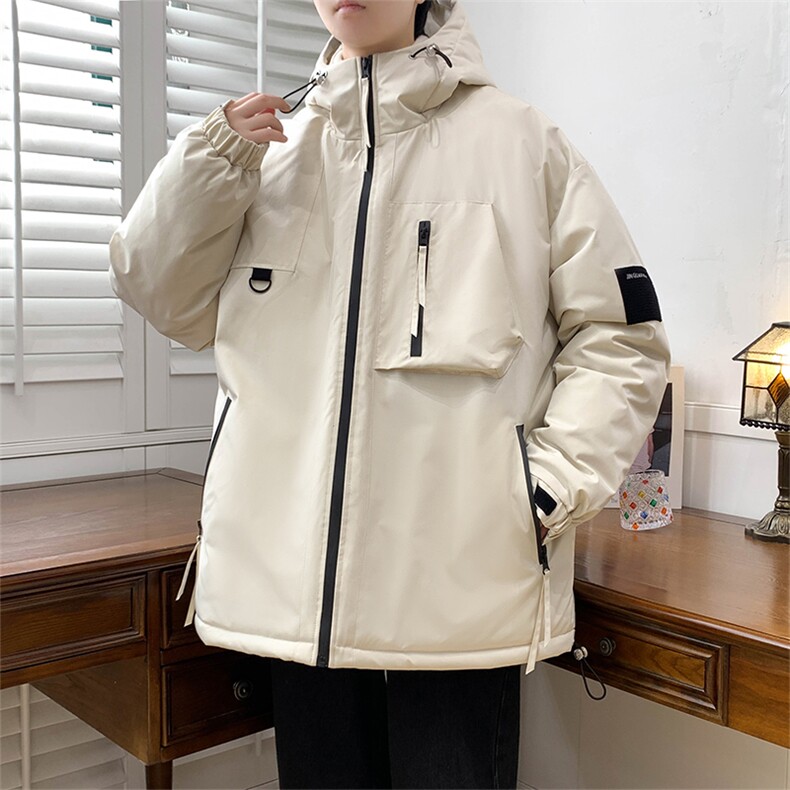 90白鸭绒羽绒服2024新款连帽加厚工装外套 A436-5536-P210控价298图片