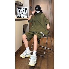 量大优供视频泡泡纱夏款连帽短袖t恤男CP73-特p35，男装T恤，电商B371