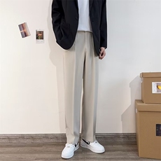 阔腿冰丝西裤男宽松直筒裤子新款休闲裤男士垂感黑色西装长裤K99，男装休闲裤，星座1116A-2（原606A-1）