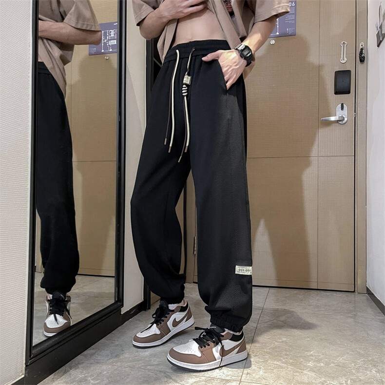 2023新款宽松休闲裤男韩版潮流夏季薄款长裤K0580-P35,男装休闲裤,星座308B-1