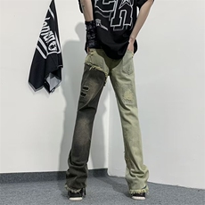直筒夏季直脚男牛仔裤拉链潮流水洗青春流行新款N3004P43，男装牛仔裤，星座1116-2
