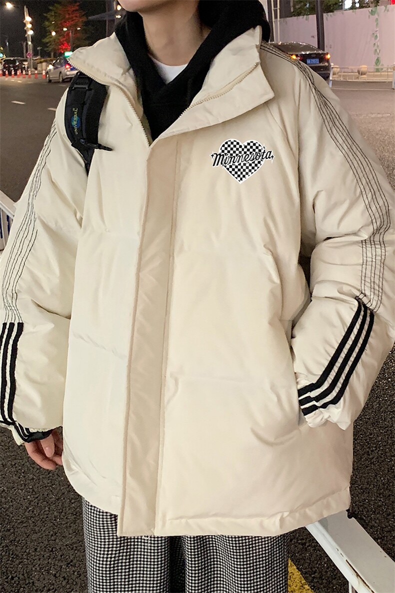 港风冬季新款织带立爱心领羽绒服男潮宽松印花YR6115P225控298,男装羽绒服,电商A268A
