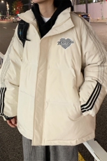 港风冬季新款织带立爱心领羽绒服男潮宽松印花YR6115P225控298，男装羽绒服，电商A268A