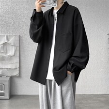 衬衫男春季新款港风宽松大码提花长袖衬衣CS026-P42，男装衬衫，星座214-3