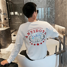 Q07/秋社会小伙潮流痞帅圆领网红宽松百搭潮牌简约卫衣男，男装卫衣，星座102A（原电商D309-1）