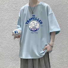 华夫格t恤男短袖男大码五分袖HT73410-P22，男装T恤，电商A040