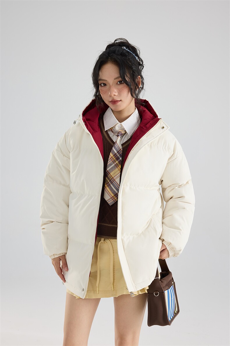 冬季clean撞色棉服中性加厚连帽短款棉衣HZ8811-特P68不议价,男装棉衣,星座610B-1