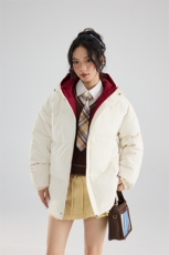 冬季clean撞色棉服中性加厚连帽短款棉衣HZ8811-特P68不议价，男装棉衣，星座610B-1