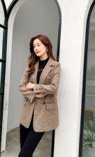 2021春装新款格子西装20296#，女装西装，樱·之秀