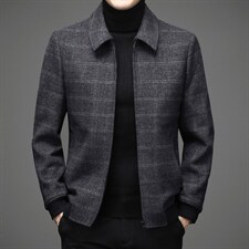 22新款青春流行短款中年男士翻领潮流时尚休闲时尚双面呢夹克外套，男装夹克，电商B212（原钱塘6029）