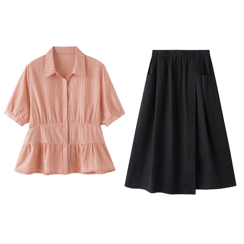 023夏装新款舒适亲肤时尚简约透气品质收腰显瘦女士两件套套装,女装套装/套裙,木子恋