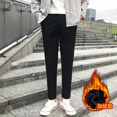 加绒长裤黑色