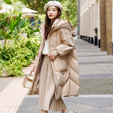 2023新款羽绒服长款连帽大口袋·，女装羽绒服，蝶眷