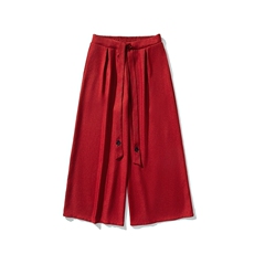 秋冬新款加厚风宽松休闲裙裤汉服阔腿裤宋裤新中式K272/P75，男装民族服装，钱塘713