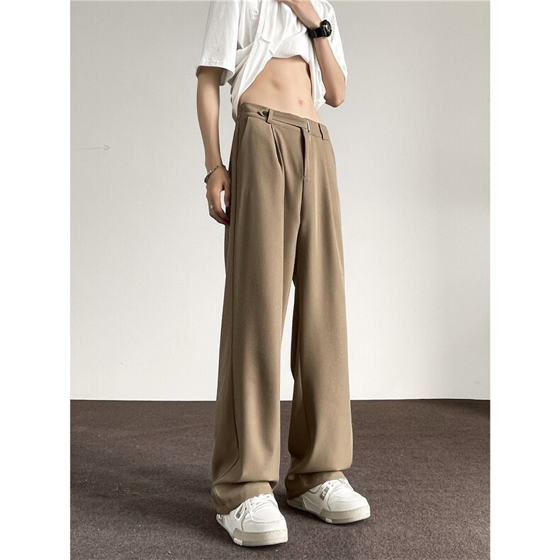 垂感高密面料个性腰头西裤休闲裤-AX00581-特批30-聚酯纤维，男装西裤，电商A061