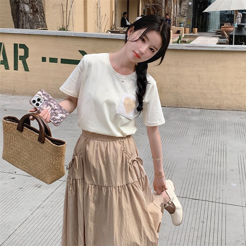 现货【新品首-发】夏季韩系简约甜美爱心套装212-1803-P125-K180,女装套装/套裙,浙宝285（原212）