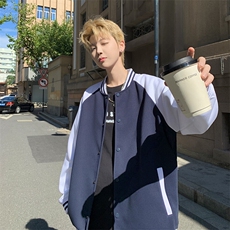 高品质夹克!重磅潮流休闲开始卫衣百搭拼色棒球服男BQ55088特p65，男装夹克，星座610B-1
