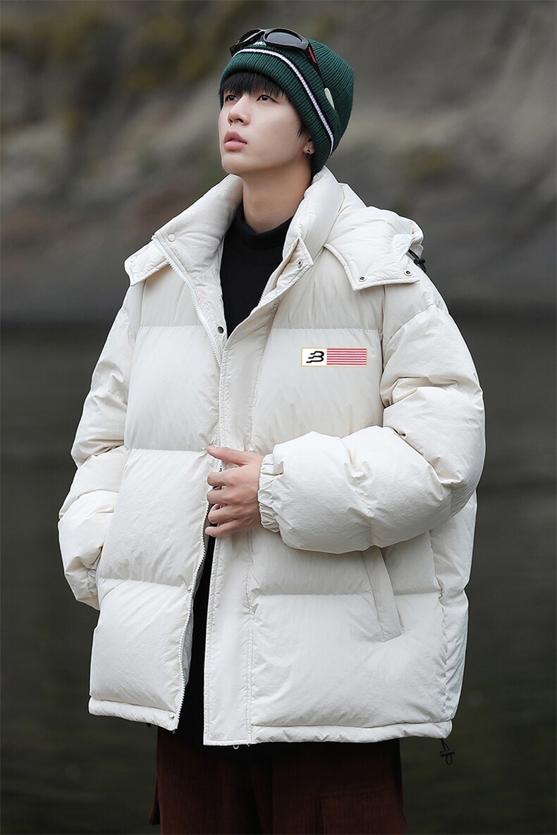 港风23冬季时尚百搭连帽情侣加厚羽绒服外套YR63603P225控298,男装羽绒服,电商A268A