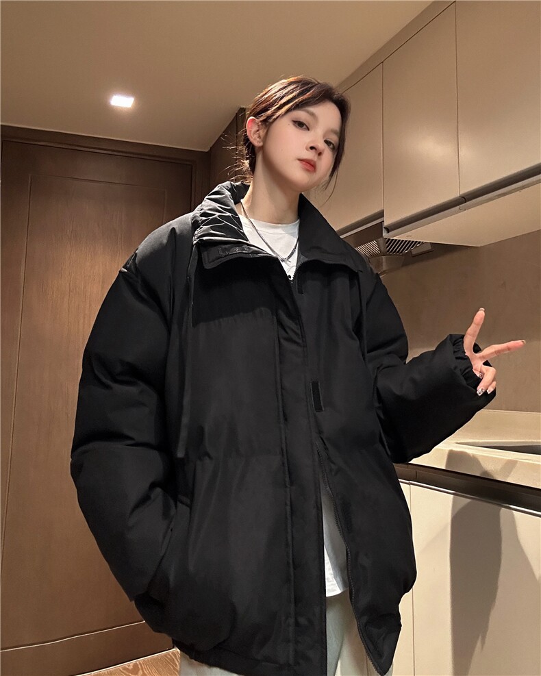 中性冬季跑量款宽松加厚纯色棉衣潮休闲保暖外套XZ811A-MF988-P90,男装棉衣,星座811A