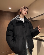 中性冬季跑量款宽松加厚纯色棉衣潮休闲保暖外套XZ811A-MF988-P90，男装棉衣，星座811A