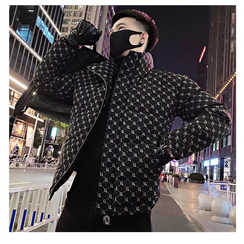 E10印花立领棉服男加厚外套新款上衣服男装痞帅棉衣,男装棉衣,星座308A-1（原309B-1）