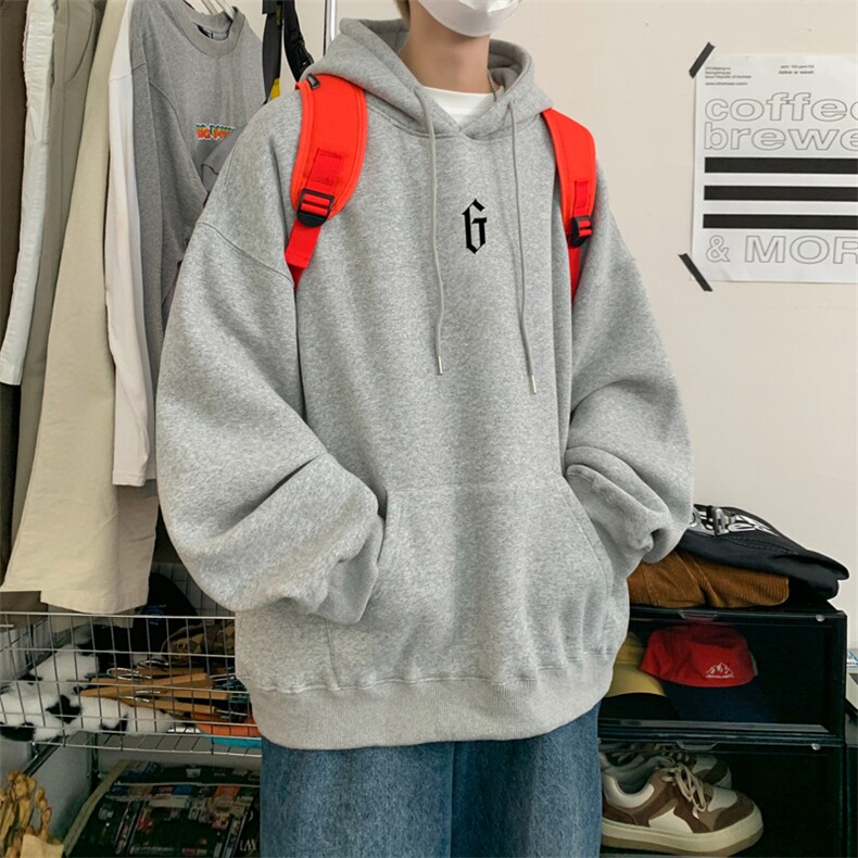 ！连帽圆领卫衣男装港风帽衫男 LM84-P35图片