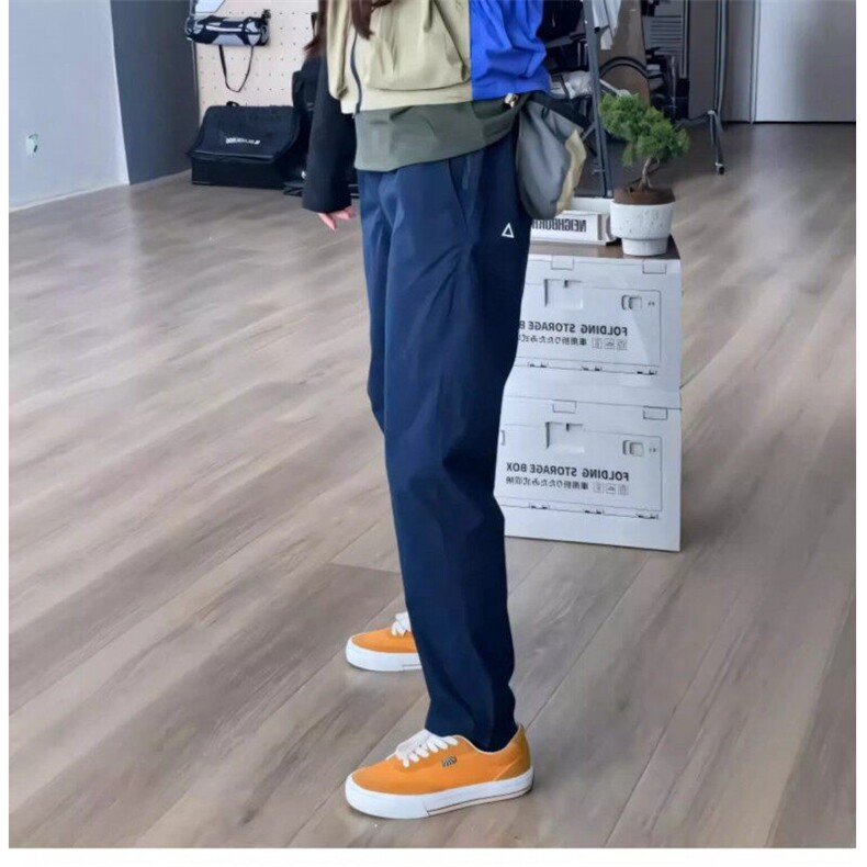 藏蓝色校服软壳小脚锥形冲锋裤男款山系户外加绒登山三防显瘦裤子,男装休闲裤,星座506A