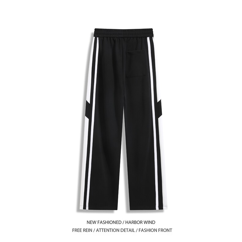 抖音品质美式重磅宽条纹运动宽松休闲卫裤B315-K25800-特p40控78,男装休闲裤,电商B315