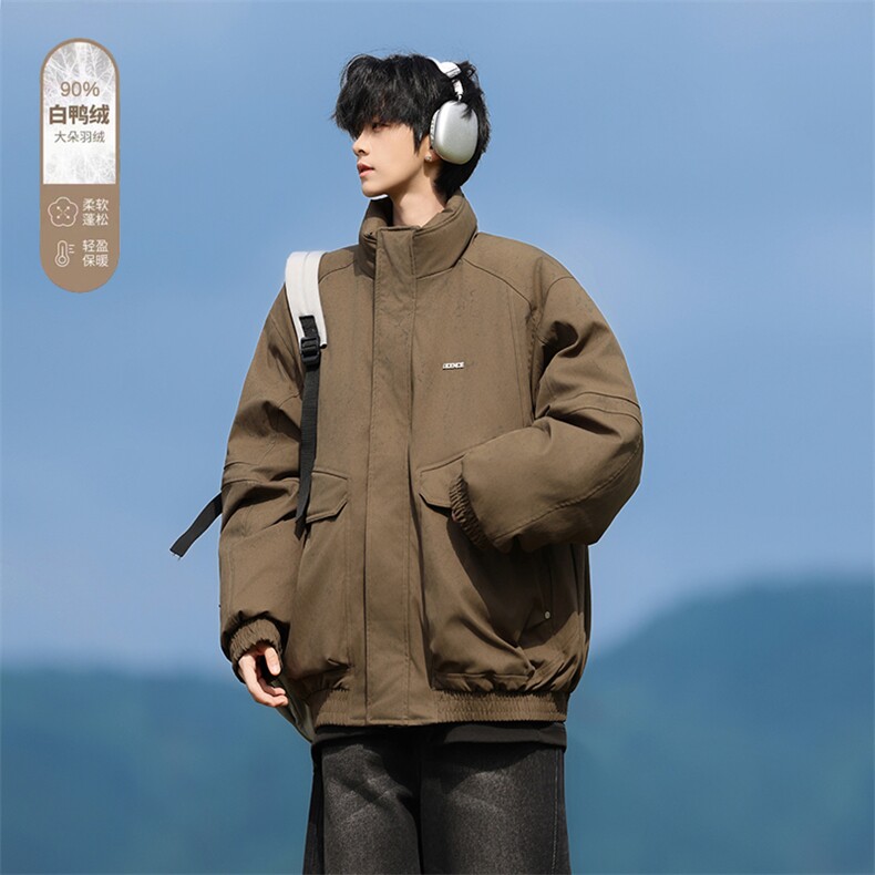 Y7709-P218冬季新款新标90白鸭绒扎染立领羽绒服外套,男装羽绒服,星座109