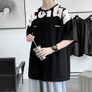 货足8XL-M 美式纯短袖T恤男2023夏季新款ins潮胖子体恤加肥加大图片