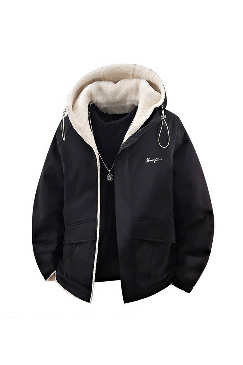 立体冬季外套加绒加绒两面穿夹克连帽保暖派克服A436-JK2536-P80,男装夹克,电商A436