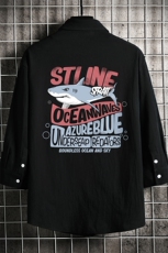 QC58331-P45亚麻七分袖衬衫男大码五分袖衬衣男短袖，男装T恤，电商A040A