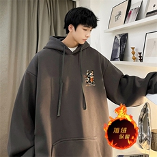 龙年卫衣冬季美式加绒加厚连帽卫衣外套DL1759常规特P35加绒特40，男装卫衣，电商A486