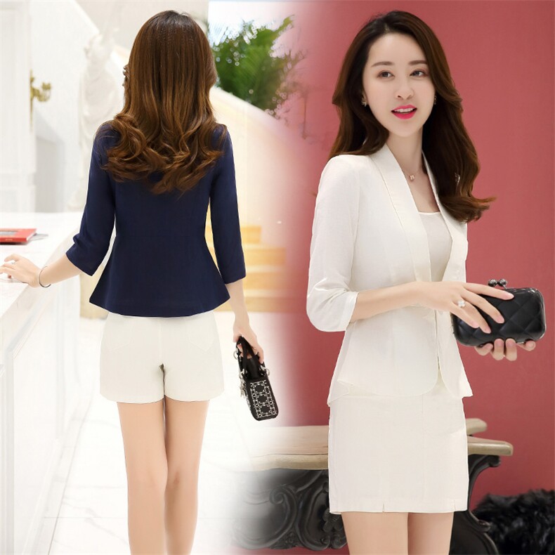 2021年夏季九分袖短款修身短外套韩版修身显瘦百搭淑女甜美，女装短外套，阿菲诺依