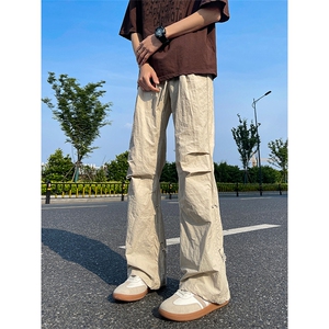 02美式工装速干伞兵裤复古宽松运动裤降落伞裤XZ211-1-K2336-P55图片