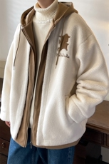 冬装假两件羊羔毛棉衣加厚棉服绣花外套A071-099-P125，男装棉衣，电商A071