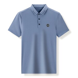 2023夏季新款男装t恤夏装短袖中老年人男polo衫商务刺绣休闲衣服图片