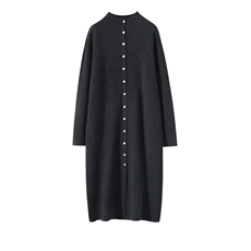 秋冬新款女士宽松休闲百搭四平多扣羊绒大衣，女装羊绒大衣，艾森羊绒