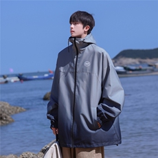 港风山系防水冲锋衣渐变色夹克男：聚酯纤维JK77087P85控128，男装夹克，星座227-7