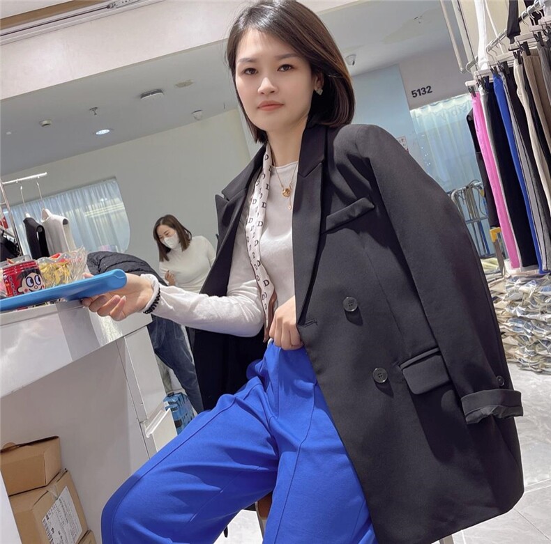 欧版时尚西装春装外套,女装西装,七彩布衣