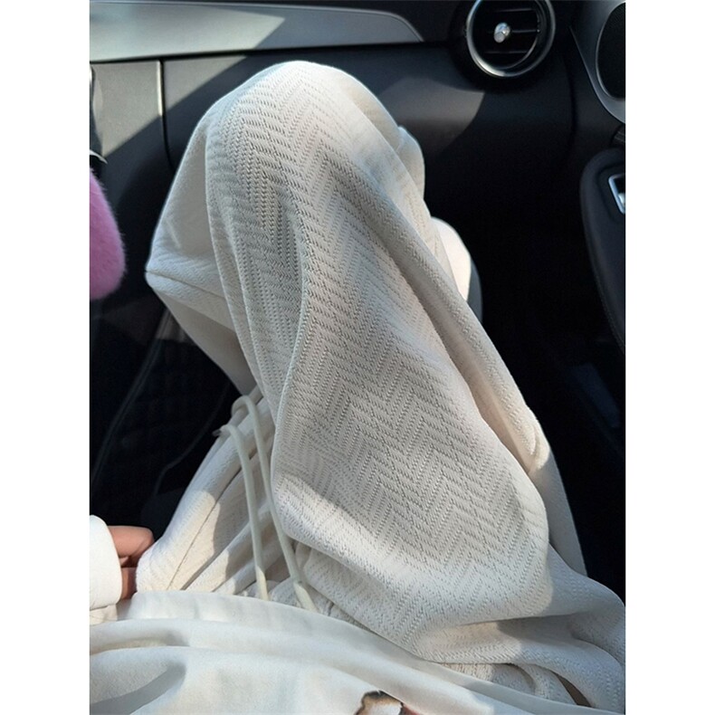 雪尼尔420g高克重人字纹肌理感舒适宽松休闲裤男K5779-特P45控88图片