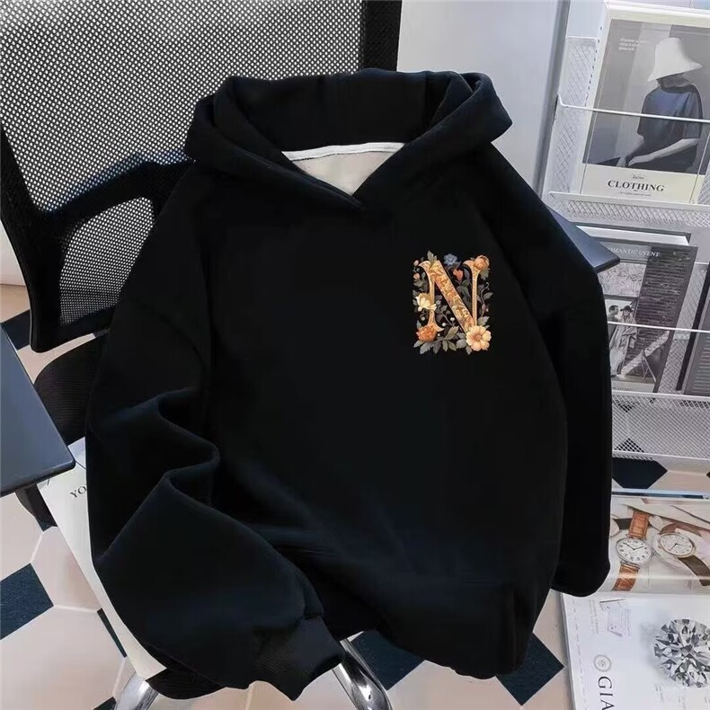 X528-P33卫衣男连帽春秋季2025冬季新款男士美式加厚上衣服,男装卫衣,电商B323A